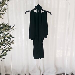 Elegant Black Sleeveless Romper